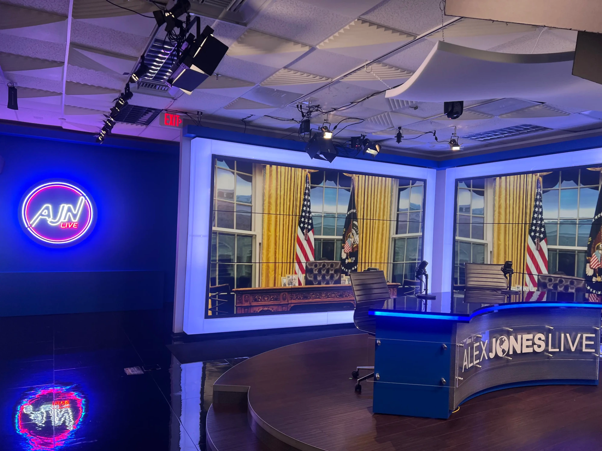The Alex Jones Live studio set